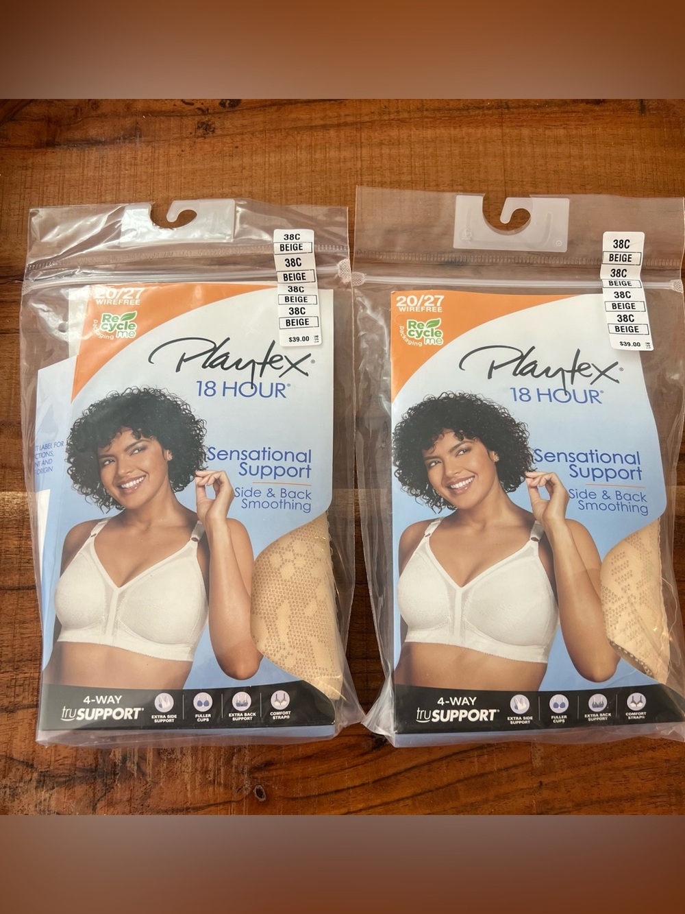 Playtex 18 Hour Sensational Support Wirefree Bra 38C